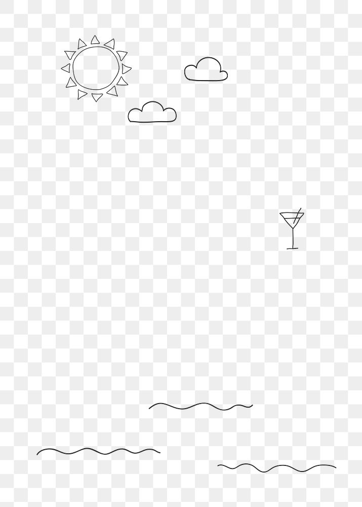 Hand drawn lifestyle background png cute doodle illustration
