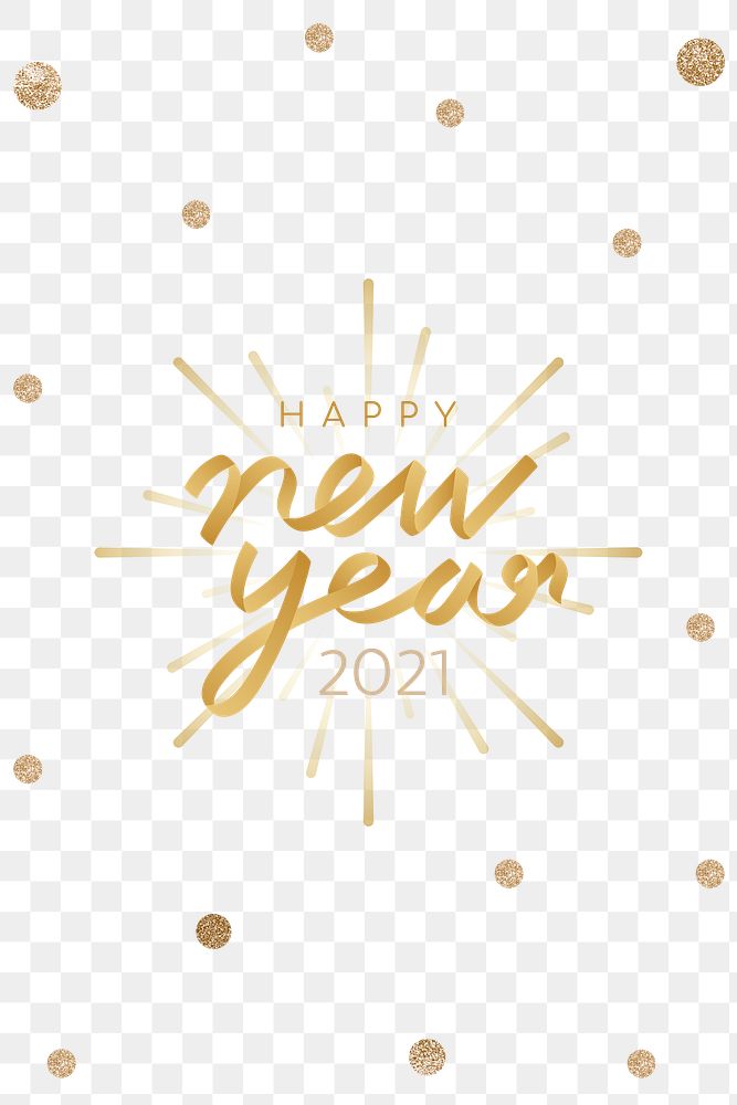 Happy new year 2021 png transparent background