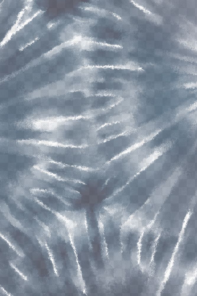 Shibori pattern png indigo blue watercolor on transparent background