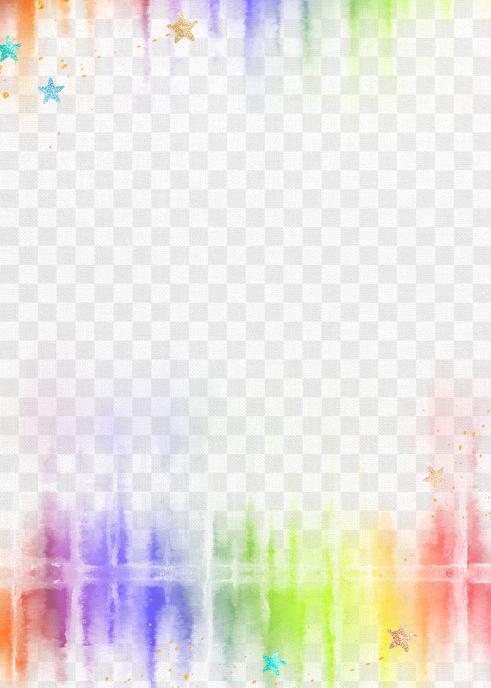 Colorful png tie dye border frame on transparent background
