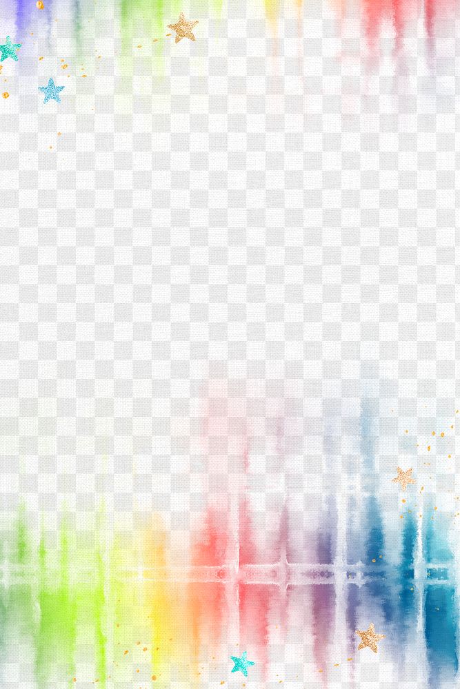 Colorful png tie dye border frame on transparent background