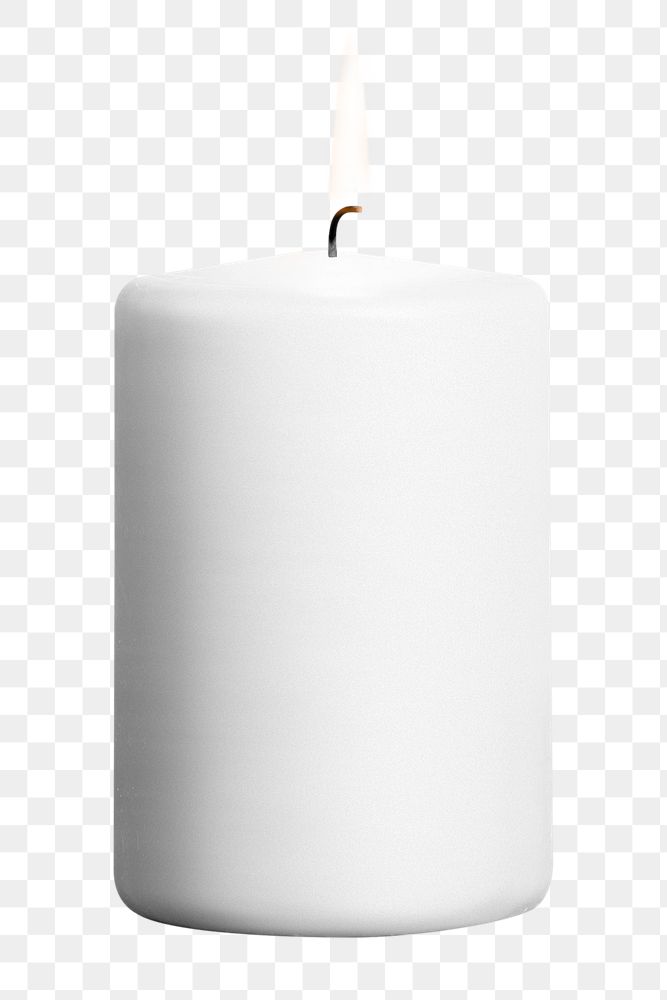 Candle png mockup on transparent background