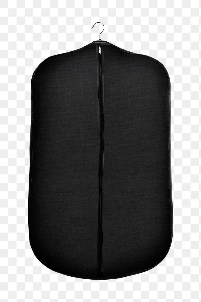 Png suit cover bag mockup in black