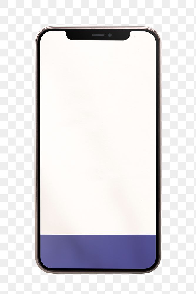 Png phone mockup on transparent background