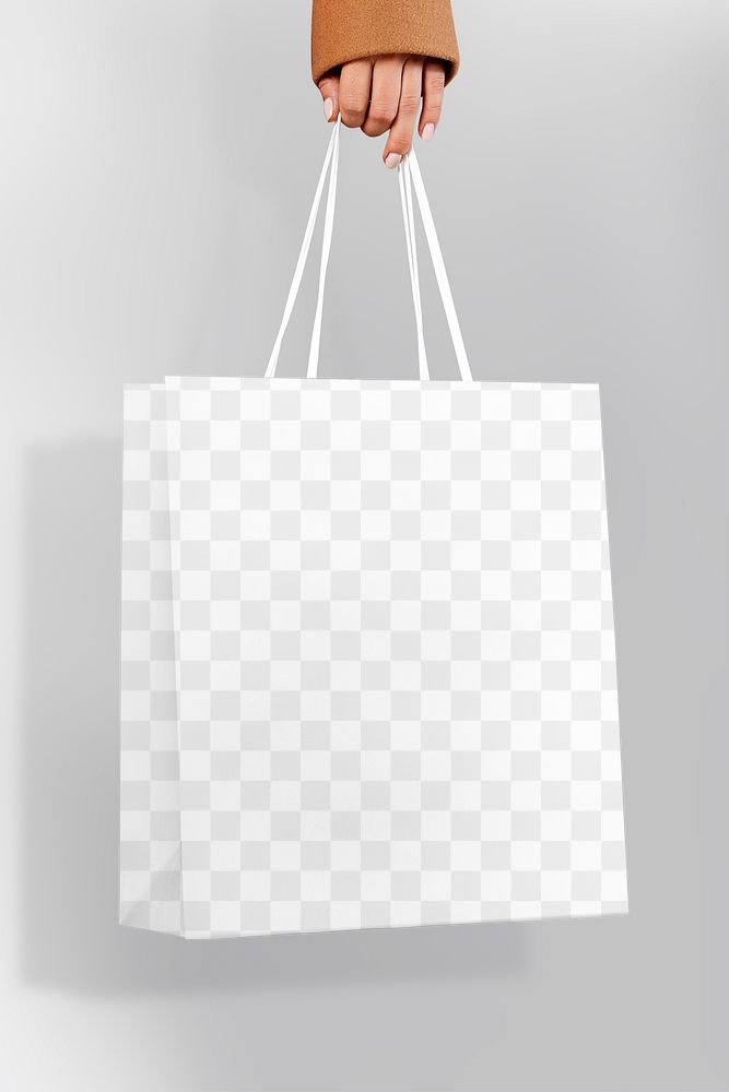Png white paper bags mockup