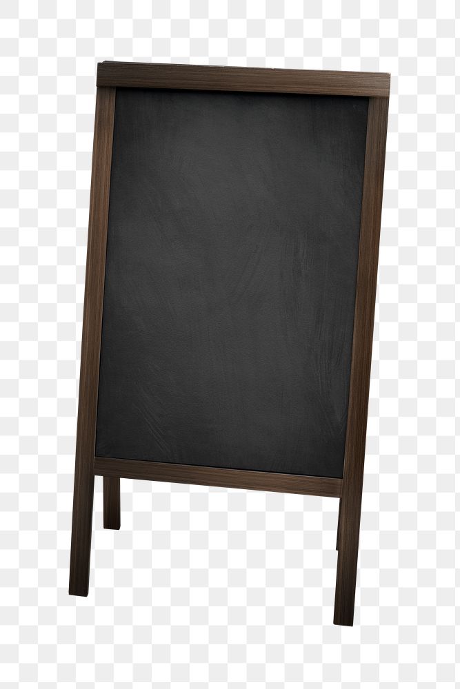 Chalkboard sign png mockup on transparent background