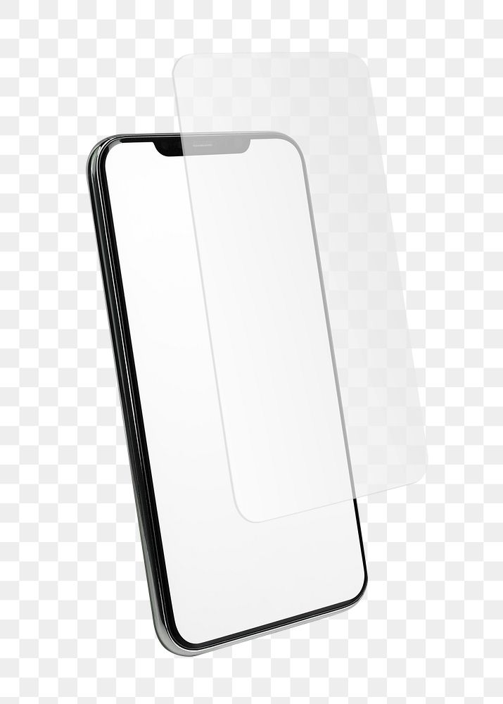 Smartphone mockup png on transparent background