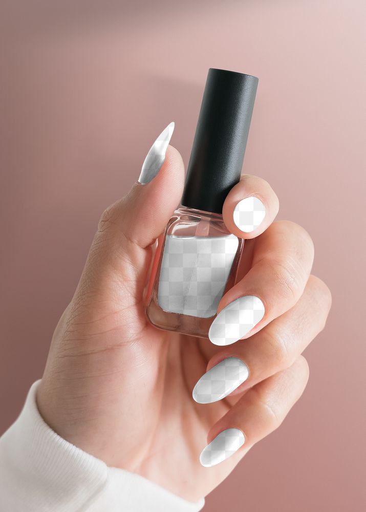 Bottle png mockup nail polish for beauty brands