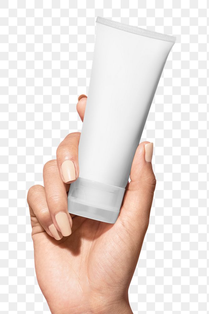 Sunscreen tube png mockup for beauty brands