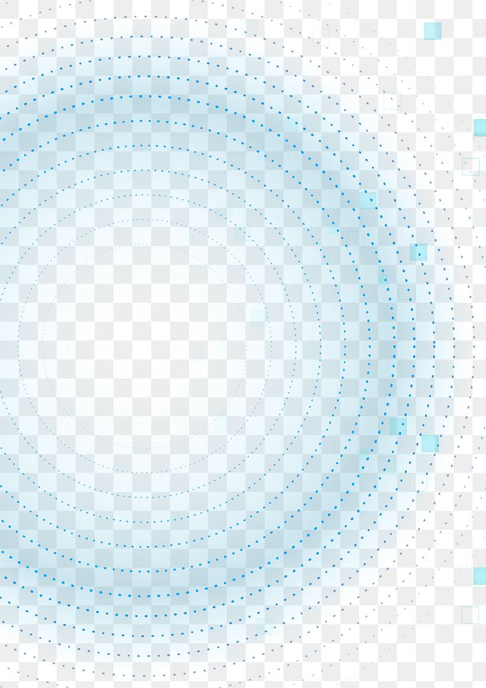 Technology circle blue background png in digital transformation concept
