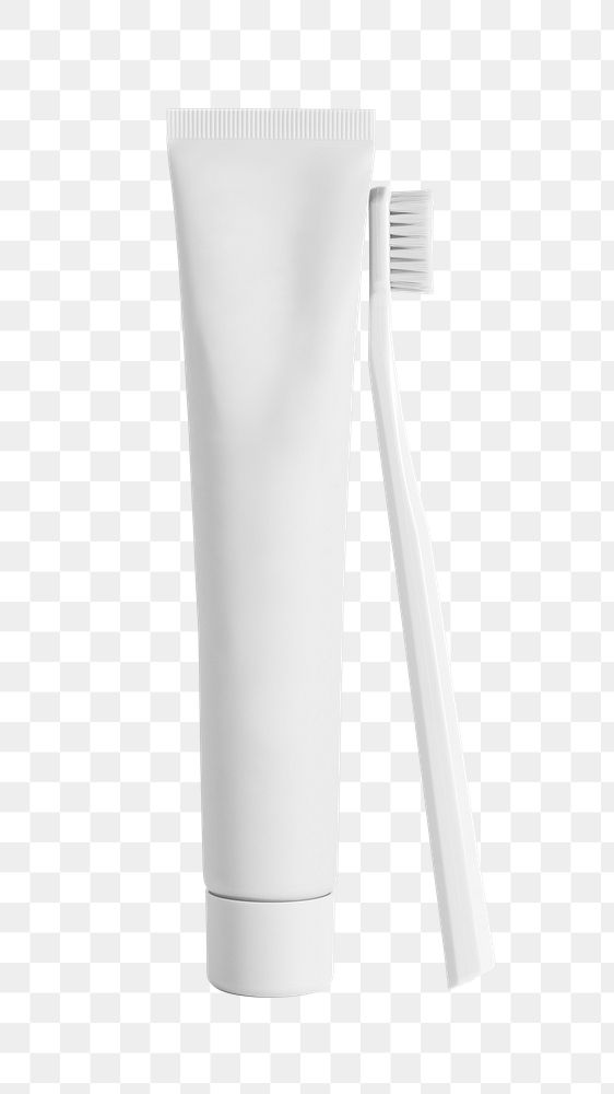 Toothbrush and toothpaste mockup png