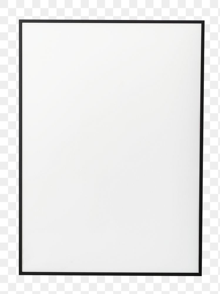 Picture frame mockup png leaning against the wall with house plant