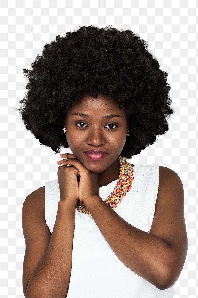 Young black woman transparent png