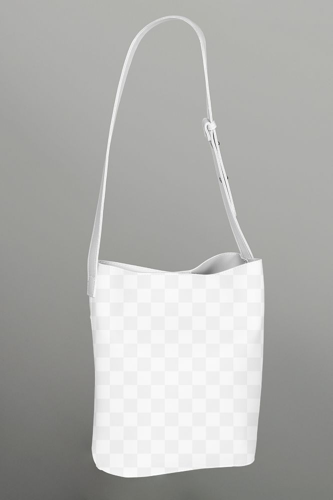 White shoulder bag mockup design element 