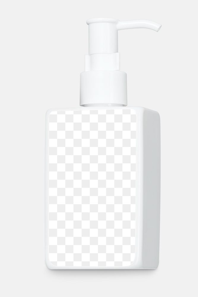 White soap dispenser mockup with clip 