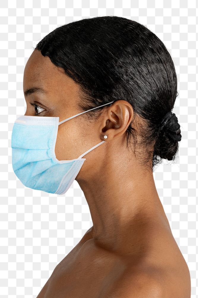 Woman with a face mask png