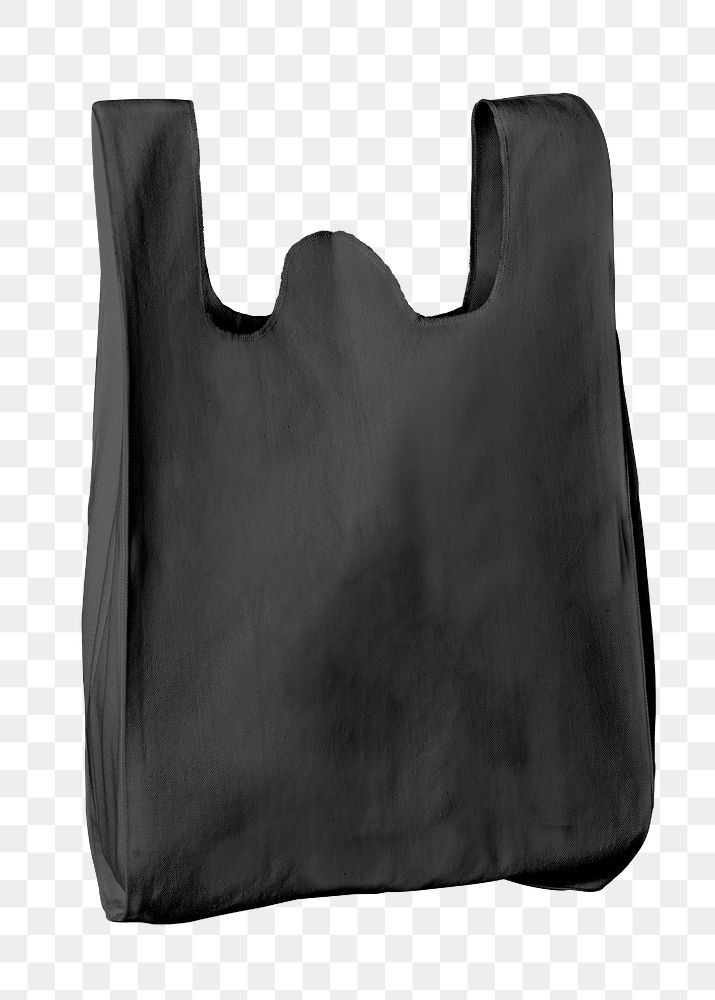 Black reusable grocery bag design element