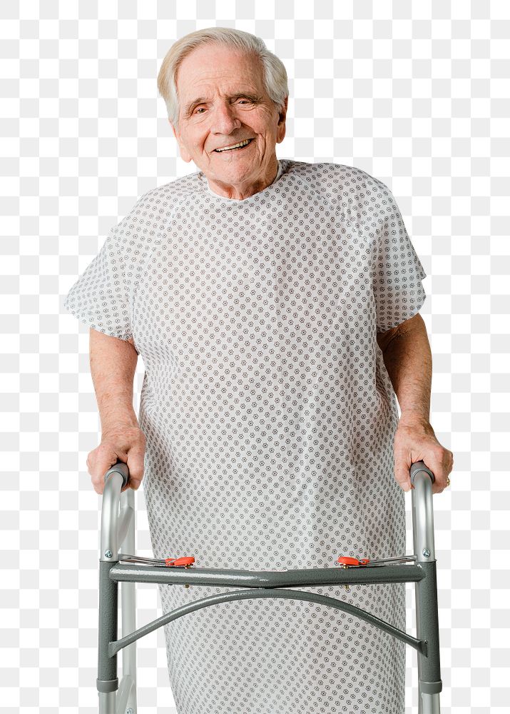 Senior patient with a zimmer frame