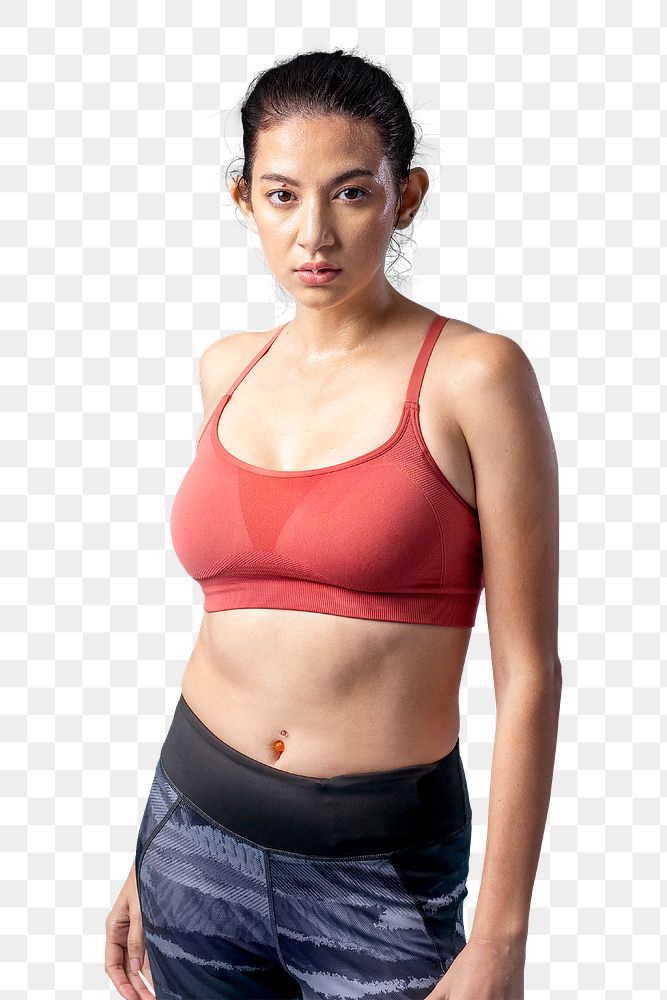 Sporty woman in sportswear transparent png