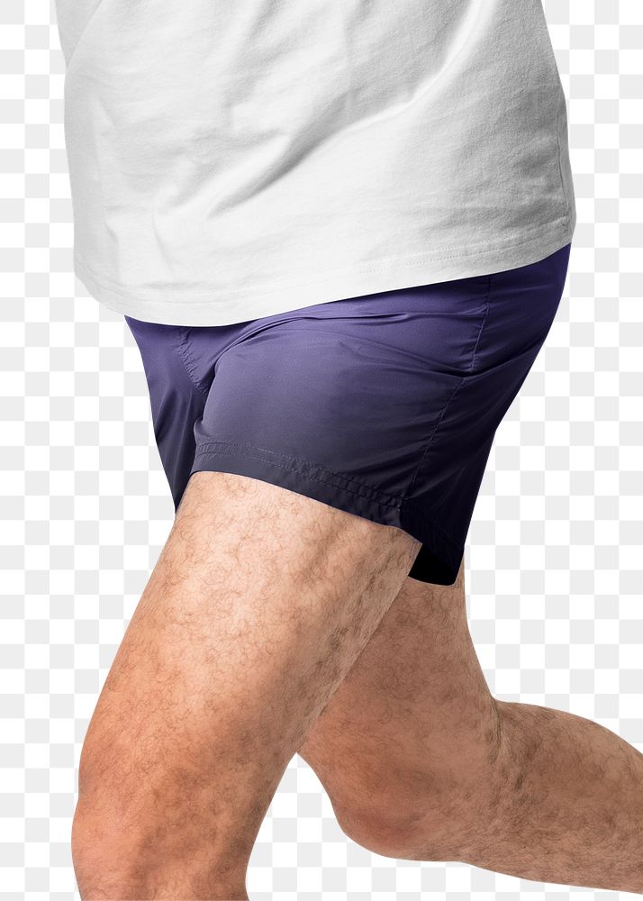 Shorts png mockup purple men&rsquo;s sportswear apparel closeup