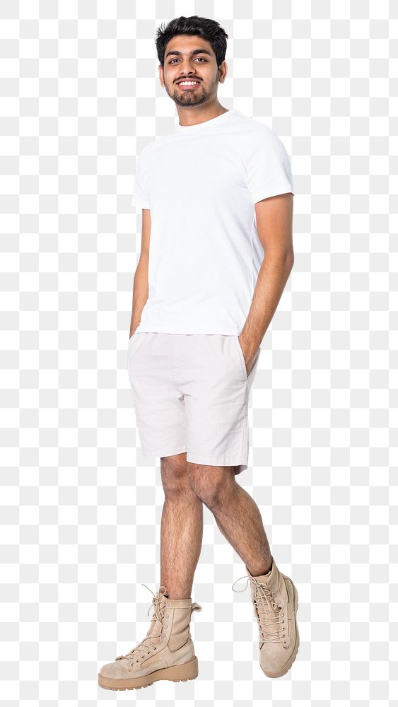 Man png mockup white t-shirt | Premium PNG Sticker - rawpixel