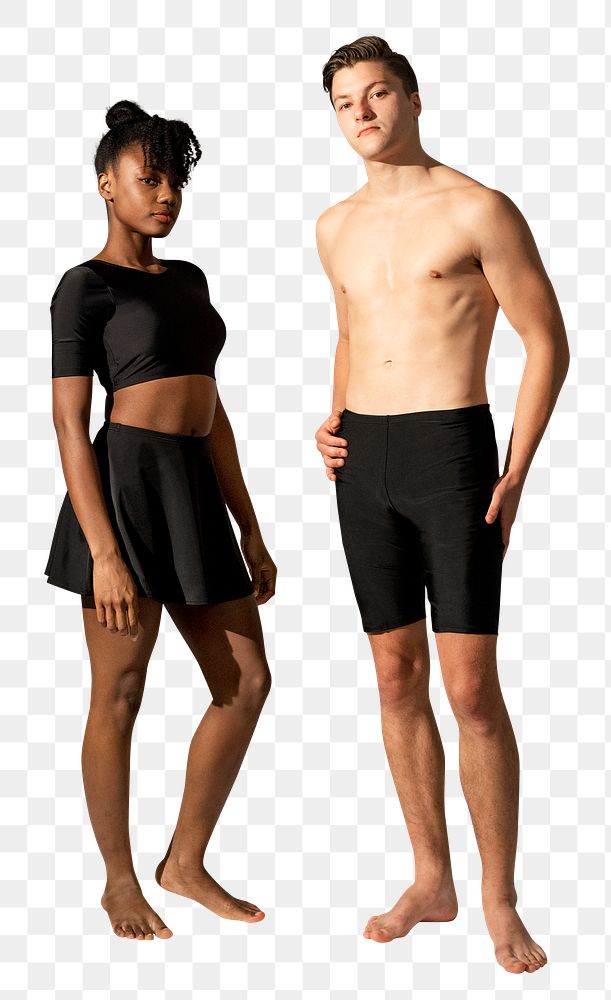 Couple png mockup in back swimwear summer fashion