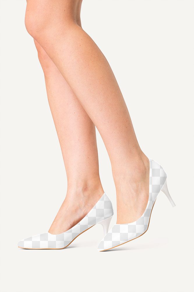 Png kitten heel shoes mockup transparent women&rsquo;s fashion