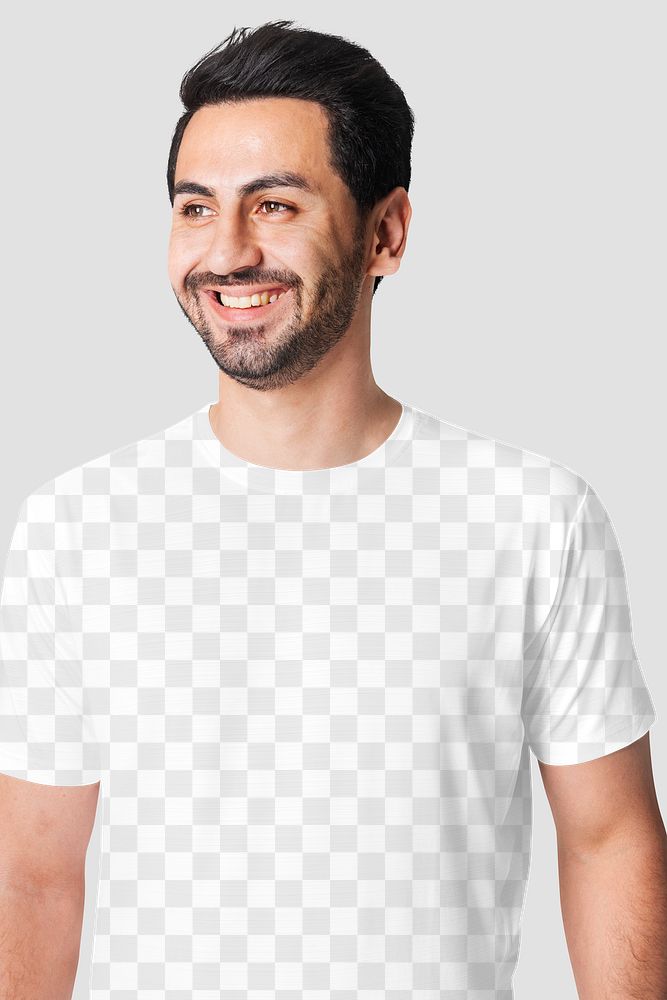 Png t-shirt transparent mockup men&rsquo;s apparel studio shoot