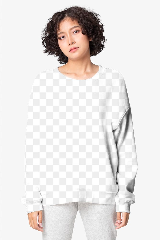 Sweater png mockup transparent with sweatpants casual wear apparel