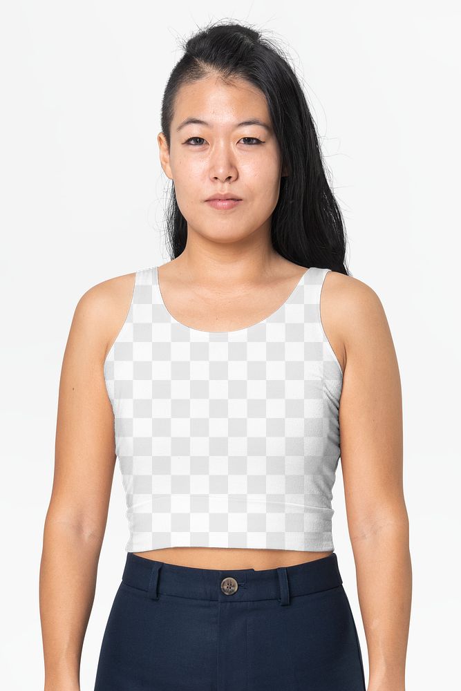 Png tank top mockup transparent women&rsquo;s summer apparel