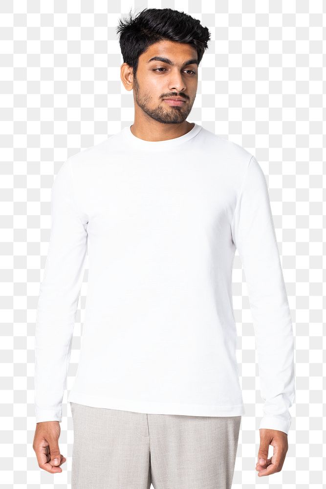 Sweater png mockup white with sweatpants casual wear apparel