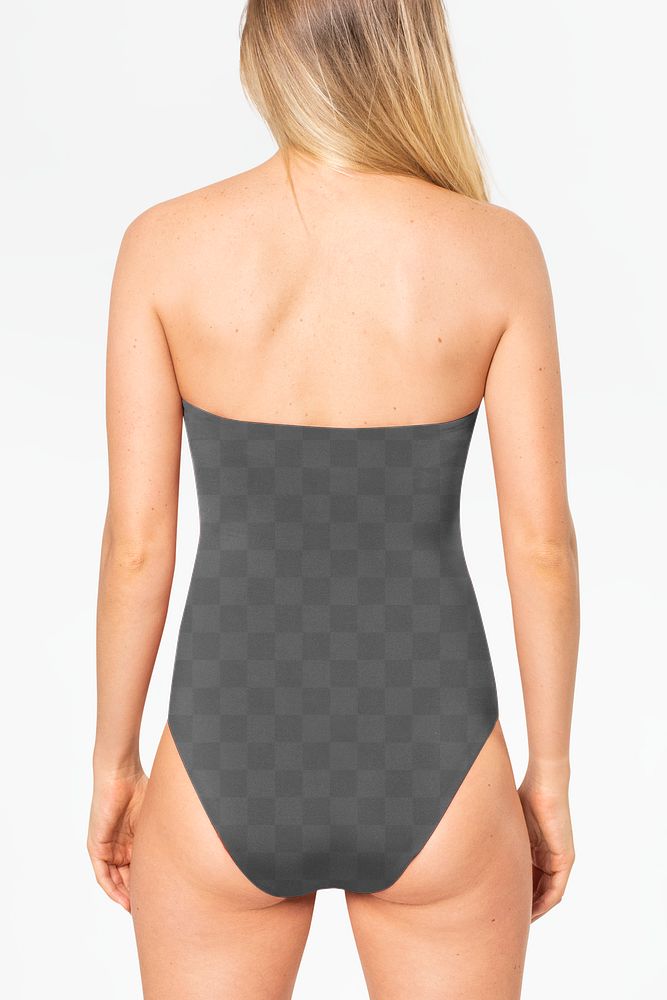 Swimsuit png mockup strapless transparent women&rsquo;s summer apparel 