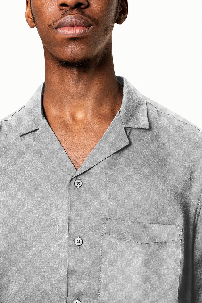 Png shirt mockup on African American model