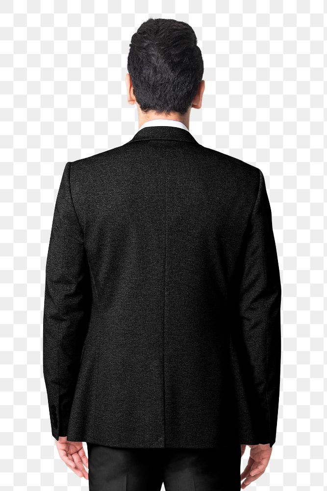 Suit png mockup transparent men&rsquo;s business wear fashion rear view