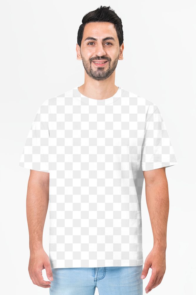 T-shirt png mockup transparent men&rsquo;s casual apparel