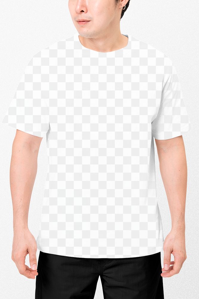 Png t-shirt transparent mockup men&rsquo;s apparel studio shoot