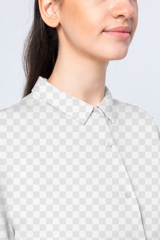 Png women&rsquo;s shirt transparent mockup apparel studio shoot