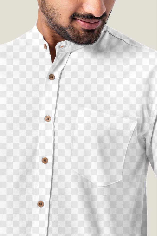 Png men’s shirt transparent mockup apparel studio shoot