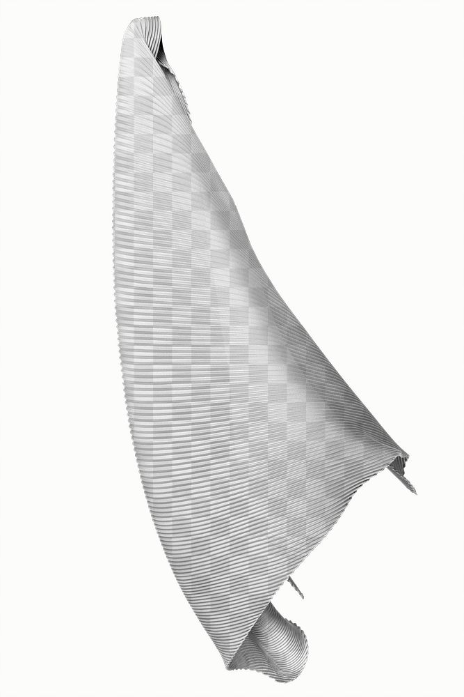 Png pleated scarf transparent mockup