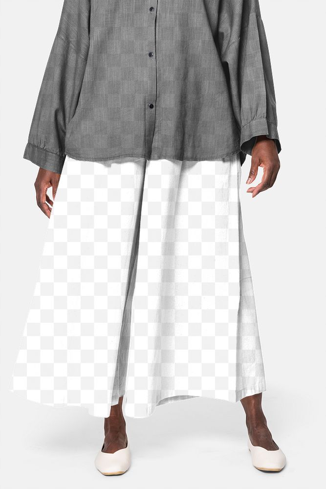 Png culotte pants mockup womenswear