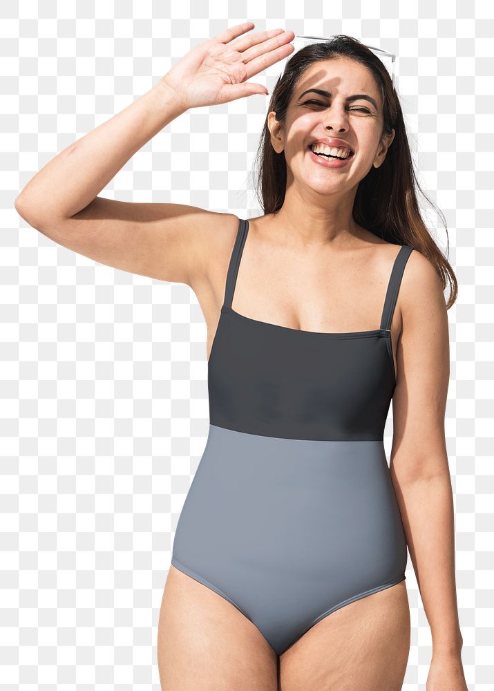 Png one-pieces swimsuit mockup women's swimwear