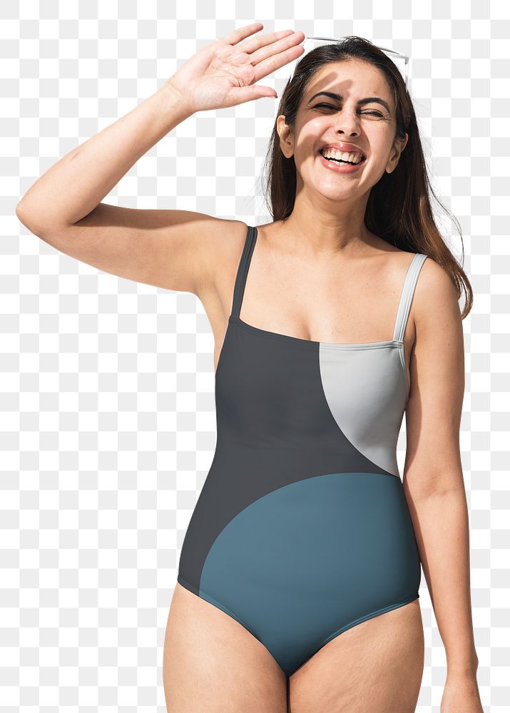 Png one-pieces swimsuit mockup women's swimwear