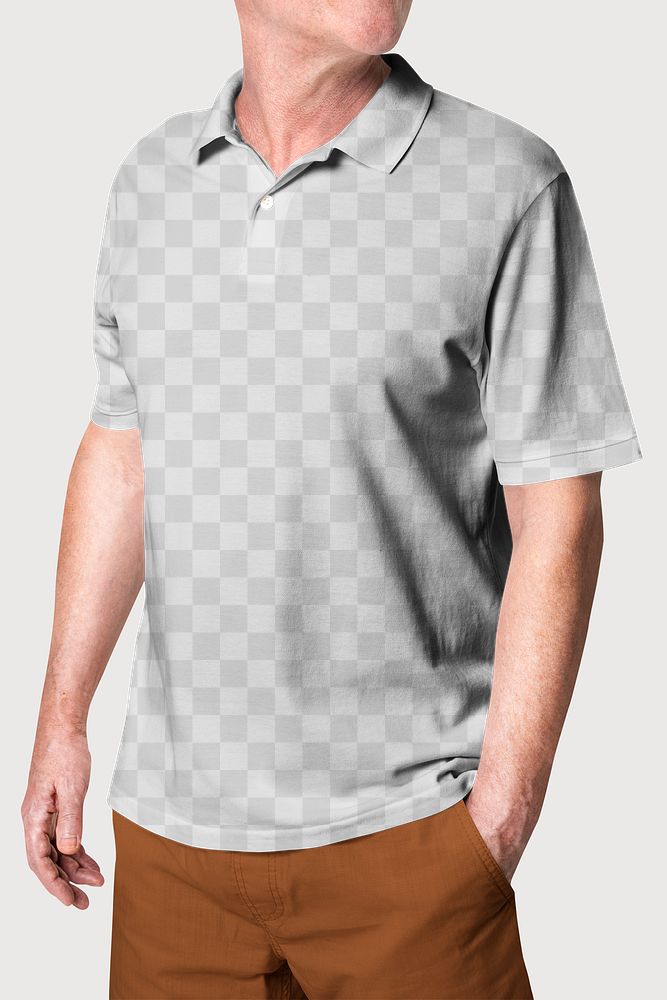 Png polo shirt mockup transparent men&rsquo;s apparel
