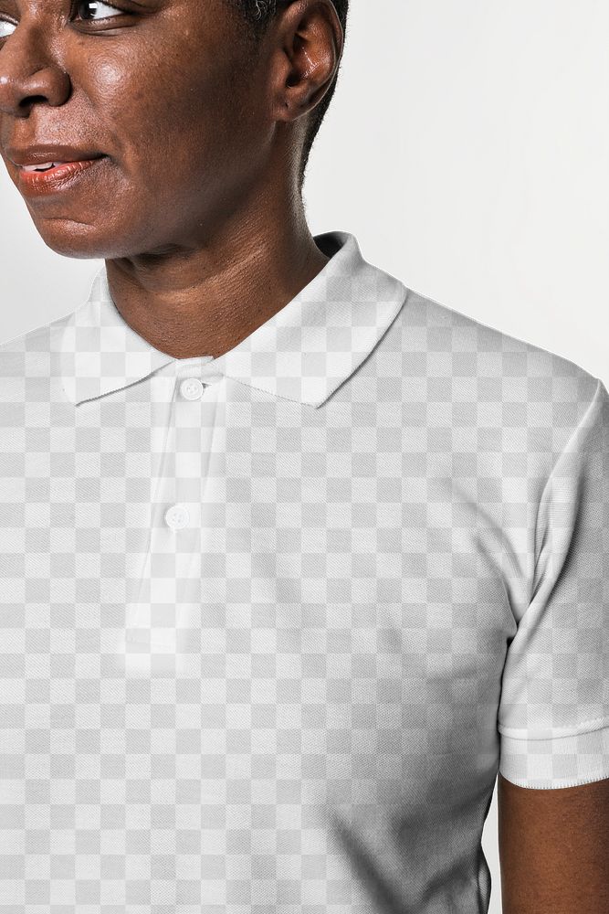 Png polo shirt mockup transparent women&rsquo;s apparel