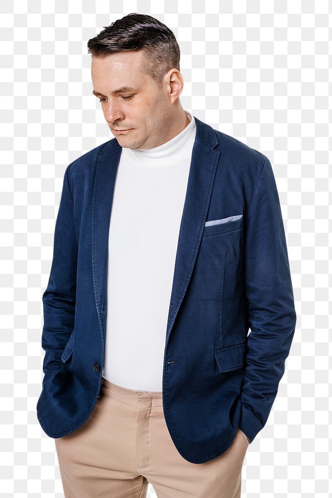 Png work outfit mockup on businessman 