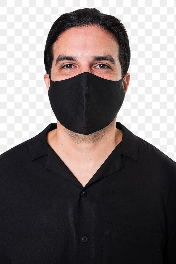 Png face mask mockup transparent 