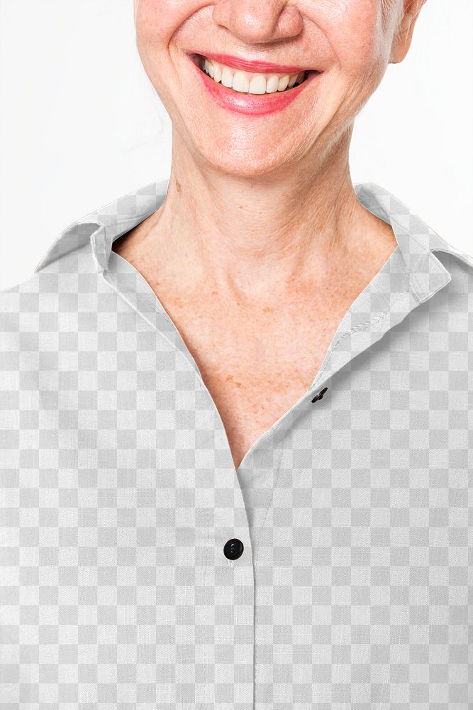 Shirt png transparent mockup women&rsquo;s apparel close up