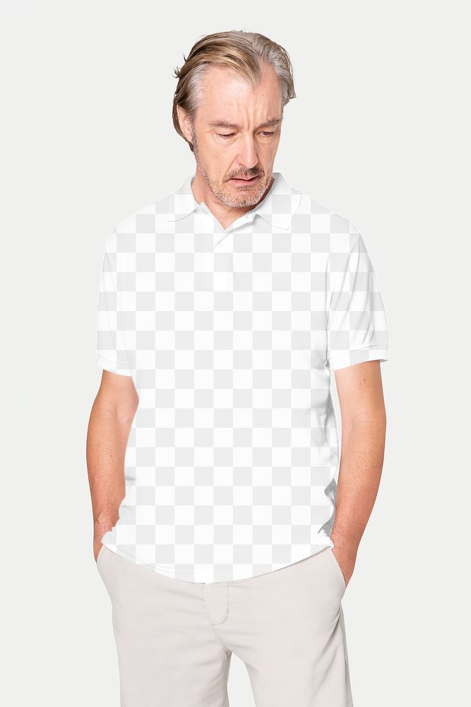 Polo shirt png mockup transparent size inclusive casual apparel close up