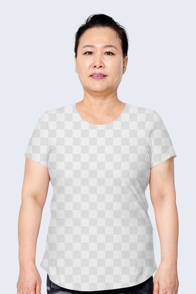 T-shirt png transparent mockup women&rsquo;s apparel closeup