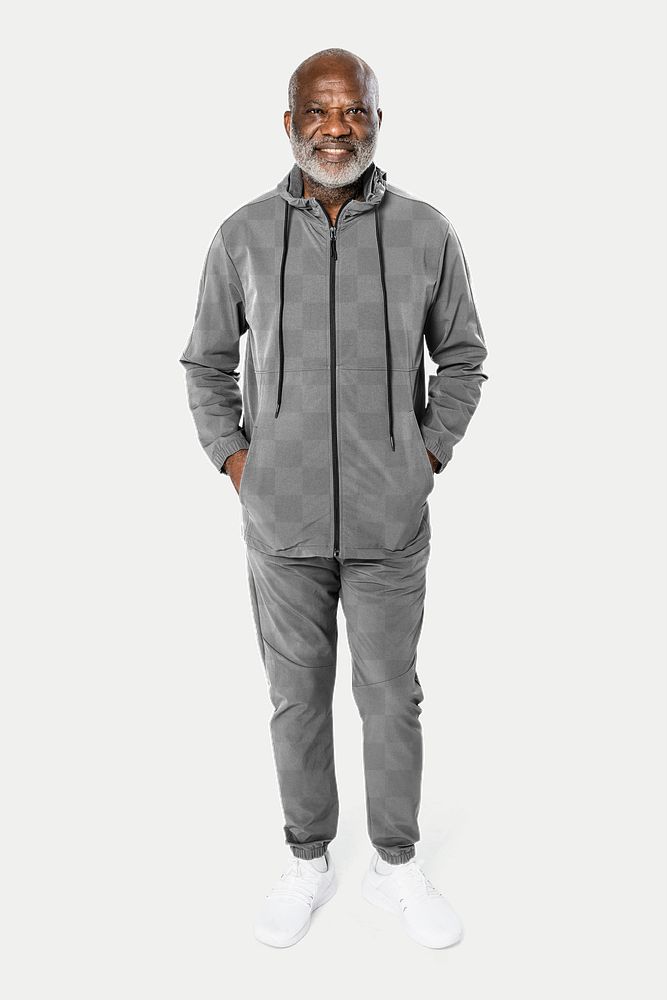 Jacket png transparent mockup and sweatpants men&rsquo;s casual apparel full body
